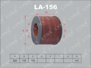 LYNXauto LA-156 oro filtras 
 Techninės priežiūros dalys -> Techninės priežiūros intervalai
AY120-TY025, 17801-60040, 17801-60050