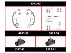 REMSA SPK 3022.00 stabdžių rinkinys, būgniniai stabdžiai 
 Stabdžių sistema -> Būgninis stabdys -> Stabdžių remonto rinkinys
95618240, 95644434, 4241-1E, 4241-35