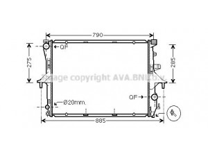 AVA QUALITY COOLING VWA2199 radiatorius, variklio aušinimas