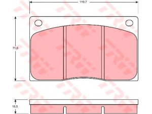 TRW GDB585 stabdžių trinkelių rinkinys, diskinis stabdys 
 Techninės priežiūros dalys -> Papildomas remontas
C41307, GBP224, JLM536, JLM9517