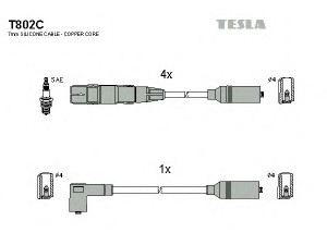 TESLA T802C uždegimo laido komplektas 
 Kibirkšties / kaitinamasis uždegimas -> Uždegimo laidai/jungtys
037905483C