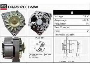 DELCO REMY DRA5820 kintamosios srovės generatorius 
 Elektros įranga -> Kint. sr. generatorius/dalys -> Kintamosios srovės generatorius
12 31 1 713 449, 12 31 1 713 450
