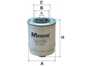 MFILTER DF 3518 kuro filtras 
 Techninės priežiūros dalys -> Papildomas remontas
1015734, 1208300, 97FF917676AA