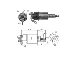 ERA 227548 solenoidinis jungiklis, starteris
2701-E1139-0A, 2701-E1139-0B, D4NN-11390-B