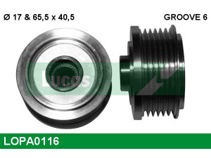 LUCAS ENGINE DRIVE LOPA0116 laisvos eigos sankaba, kint. sr. generatorius 
 Diržinė pavara -> Laisvos eigos sankaba, kint. sr. generatorius
8362516, 9948513, 9949129, 9951269