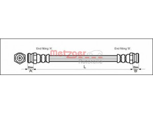 METZGER 4114702 stabdžių žarnelė 
 Stabdžių sistema -> Stabdžių žarnelės
B455-43-810A