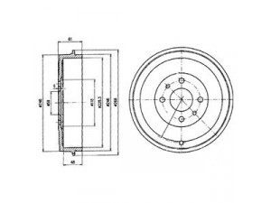 DELPHI BF379 stabdžių būgnas 
 Stabdžių sistema -> Būgninis stabdys -> Stabdžių būgnas
60810025, 60814839, 51816526, 60810025