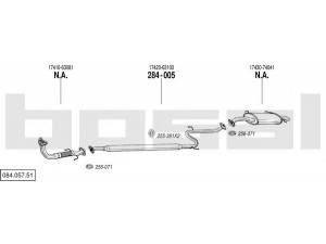 BOSAL 084.057.51 išmetimo sistema 
 Išmetimo sistema -> Išmetimo sistema, visa