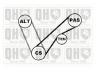 QUINTON HAZELL QDK21 V formos rumbuotas diržas, komplektas 
 Techninės priežiūros dalys -> Techninės priežiūros intervalai