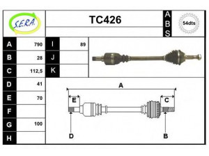 SERA TC426 kardaninis velenas 
 Ratų pavara -> Kardaninis velenas
3272CK, 3272CL, 3272J1, 3272J5