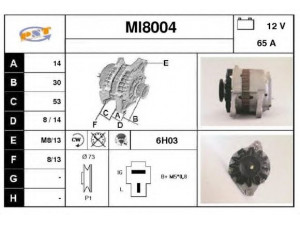 SNRA MI8004 kintamosios srovės generatorius
A3T32872, A3T32877, A3T34672, MD041706