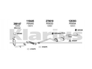 KLARIUS 362084E išmetimo sistema