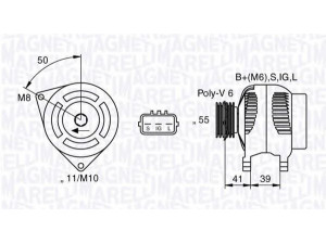 MAGNETI MARELLI 063377431010 kintamosios srovės generatorius 
 Elektros įranga -> Kint. sr. generatorius/dalys -> Kintamosios srovės generatorius
27060-22100