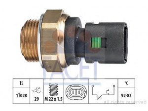 FACET 7.5128 temperatūros jungiklis, radiatoriaus ventiliatorius 
 Aušinimo sistema -> Siuntimo blokas, aušinimo skysčio temperatūra
96 123 564, 44 02 309, 77 00 782 503