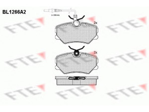 FTE BL1266A2 stabdžių trinkelių rinkinys, diskinis stabdys 
 Techninės priežiūros dalys -> Papildomas remontas
425095, 425055, 425078, 425087