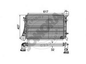 SOMORA 351045B tarpinis suslėgto oro aušintuvas, kompresorius 
 Variklis -> Oro tiekimas -> Įkrovos agregatas (turbo/superįkrova) -> Tarpinis suslėgto oro aušintuvas
