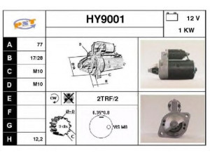 SNRA HY9001 starteris
MD003551, MD021670, 3610011210