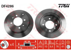 TRW DF4286 stabdžių diskas 
 Dviratė transporto priemonės -> Stabdžių sistema -> Stabdžių diskai / priedai
5841138310, 5841138310, 584113C000