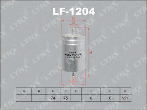 LYNXauto LF-1204 kuro filtras 
 Techninės priežiūros dalys -> Papildomas remontas
002 477 26 01, 002 477 27 01, 002 477 28 01