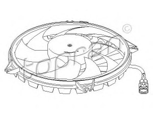 TOPRAN 721 541 ventiliatorius, radiatoriaus 
 Aušinimo sistema -> Oro aušinimas
1250 G1, 1250 G5, 1253 K1, 1253 Q8