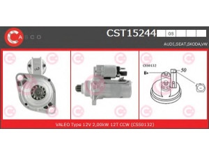 CASCO CST15244GS starteris 
 Elektros įranga -> Starterio sistema -> Starteris
02M911024, 02M911024A, 02M911024P