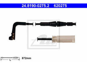 ATE 24.8190-0275.2 įspėjimo kontaktas, stabdžių trinkelių susidėvėjimas 
 Stabdžių sistema -> Susidėvėjimo indikatorius, stabdžių trinkelės
34 35 6 763 667, 34 35 6 768 597