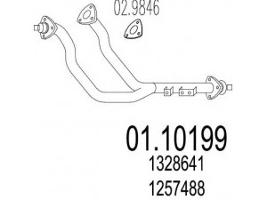 MTS 01.10199 išleidimo kolektorius 
 Išmetimo sistema -> Išmetimo vamzdžiai
1257488, 1328641