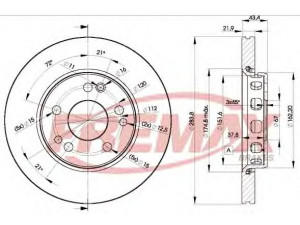 FREMAX BD-2312 stabdžių diskas 
 Stabdžių sistema -> Diskinis stabdys -> Stabdžių diskas
124 421 1412, 124 421 2312