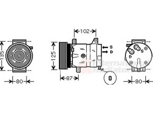 VAN WEZEL 4300K311 kompresorius, oro kondicionierius 
 Oro kondicionavimas -> Kompresorius/dalys
8200024397