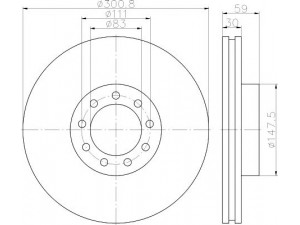 HELLA PAGID 8DD 355 115-531 stabdžių diskas 
 Dviratė transporto priemonės -> Stabdžių sistema -> Stabdžių diskai / priedai
2996122, 501121723, 504121723