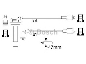 BOSCH 0 986 356 756 uždegimo laido komplektas 
 Kibirkšties / kaitinamasis uždegimas -> Uždegimo laidai/jungtys