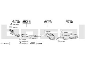 BOSAL 073.970.77 išmetimo sistema 
 Išmetimo sistema -> Išmetimo sistema, visa