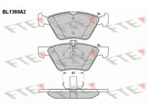 FTE BL1369A2 stabdžių trinkelių rinkinys, diskinis stabdys 
 Techninės priežiūros dalys -> Papildomas remontas
05114555AA, 05139218AA, 002 420 50 20