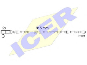 ICER 610557 E C įspėjimo kontaktas, stabdžių trinkelių susidėvėjimas 
 Stabdžių sistema -> Susidėvėjimo indikatorius, stabdžių trinkelės
34 35 6 791 962