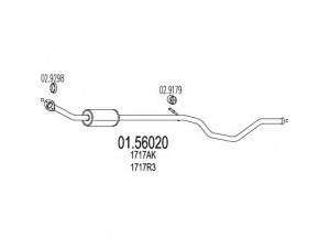 MTS 01.56020 vidurinis duslintuvas 
 Išmetimo sistema -> Duslintuvas
1717AK, 1717AK, 1717R3, 1717Z1