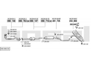 BOSAL 090.990.50 išmetimo sistema 
 Išmetimo sistema -> Išmetimo sistema, visa