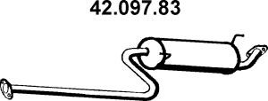 EBERSPÄCHER 42.097.83 galinis duslintuvas 
 Išmetimo sistema -> Duslintuvas
28650-02220