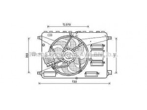 PRASCO FD7554 ventiliatorius, radiatoriaus 
 Aušinimo sistema -> Oro aušinimas
1377555, 1380882, 1386382, 1426658