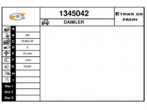 SNRA 1345042 stabdžių apkaba