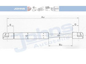 JOHNS 57 06 95-92 dujinė spyruoklė, bagažinė 
 Priedai -> Bagažinė/pakrovimo skyrius
8731 91