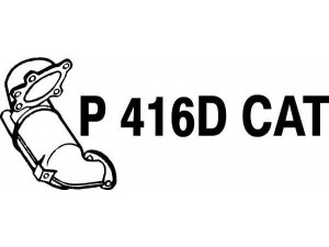 FENNO P416DCAT katalizatoriaus keitiklis 
 Išmetimo sistema -> Katalizatoriaus keitiklis
BM80232H, 20800-00QAC