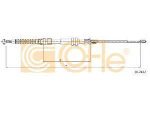 COFLE 10.7432 trosas, stovėjimo stabdys 
 Stabdžių sistema -> Valdymo svirtys/trosai
2K0609721E, 2K0609721F, 2K0609721J