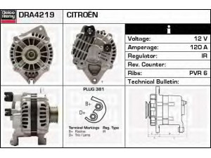 DELCO REMY DRA4219 kintamosios srovės generatorius 
 Elektros įranga -> Kint. sr. generatorius/dalys -> Kintamosios srovės generatorius
A4T03491, A4TA0091, A4TA0091B, A4TA0091D