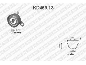 SNR KD469.13 paskirstymo diržo komplektas 
 Techninės priežiūros dalys -> Papildomas remontas
13505-15050