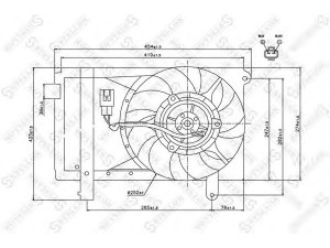 STELLOX 29-99411-SX ventiliatorius, radiatoriaus 
 Aušinimo sistema -> Oro aušinimas
96536520, 96536581