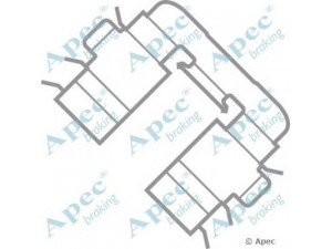 APEC braking KIT418 priedų komplektas, stabdžių trinkelė 
 Stabdžių sistema -> Būgninis stabdys -> Dalys/priedai