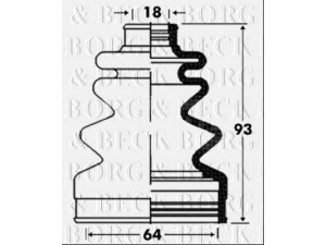 BORG & BECK BCB2862 gofruotoji membrana, kardaninis velenas 
 Ratų pavara -> Gofruotoji membrana
4411983E50, 4705301