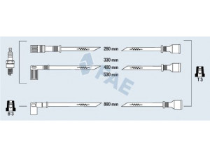 FAE 83940 uždegimo laido komplektas 
 Kibirkšties / kaitinamasis uždegimas -> Uždegimo laidai/jungtys