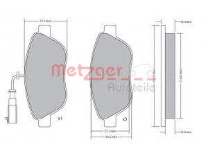 METZGER 1170185 stabdžių trinkelių rinkinys, diskinis stabdys 
 Techninės priežiūros dalys -> Papildomas remontas
77362092, 77362195, 77362712, 77363958