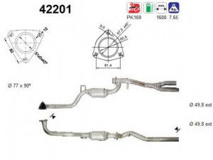 AS 42201 katalizatoriaus keitiklis 
 Išmetimo sistema -> Katalizatoriaus keitiklis
4A0253057P